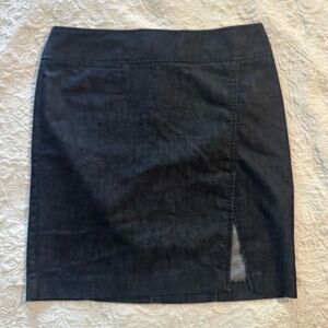 Express Denim Mini Slit Skirt